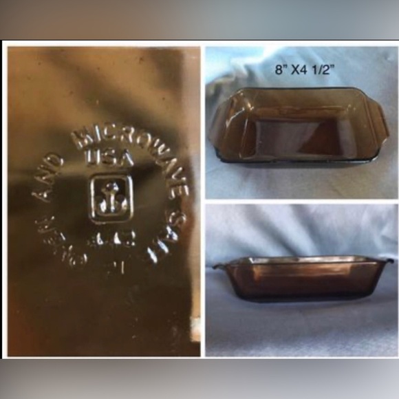 Anchor Hocking Amber small glass baking pan - Picture 1 of 1